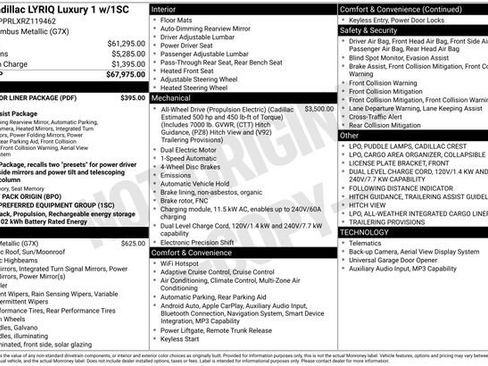 Certified 2024 Cadillac Lyriq Luxury w/ LPO, Floor Liner Package AWD/4WD image 18