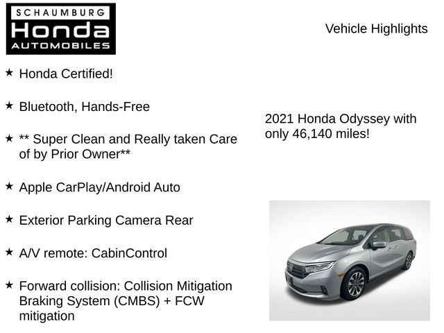 Certified 2021 Honda Odyssey EX-L image 14
