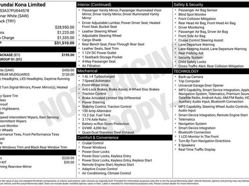 Used 2023 Hyundai Kona Limited w/ Cargo Package FWD image 35