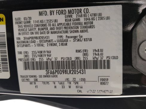 Used 2020 Ford Fusion Titanium image 33