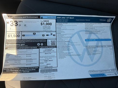 New 2026 Volkswagen Jetta Sport image 33