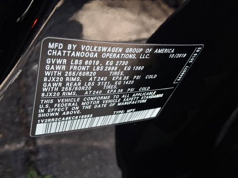 Used 2019 Volkswagen Atlas SEL R-Line image 30