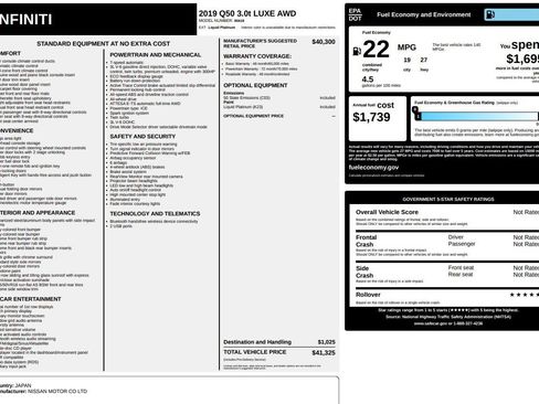 Used 2019 INFINITI Q50 Luxe image 23