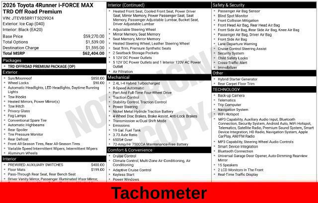 Used 2026 Toyota 4Runner TRD Off-Road Premium AWD/4WD image 65