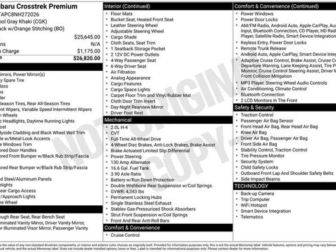 Used 2022 Subaru Crosstrek 2.0i Premium image 51