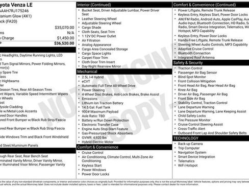 Used 2024 Toyota Venza LE image 3