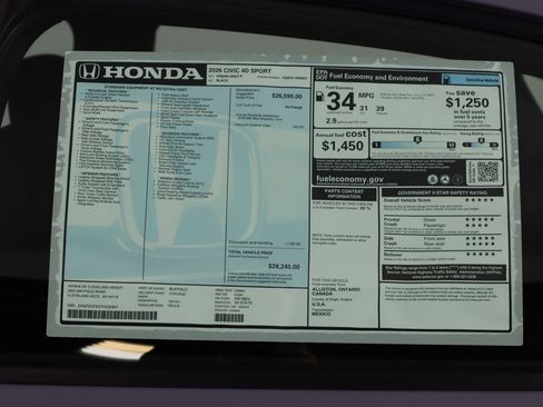 New 2026 Honda Civic Sport image 23