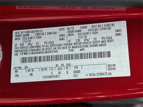 Used 2022 Ford Escape SE w/ Cold Weather Package image 29