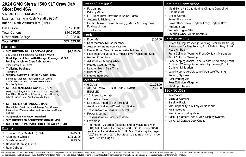 Used 2024 GMC Sierra 1500 SLT w/ SLT Premium Plus Package AWD/4WD image 7