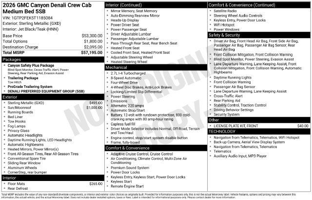 Used 2026 GMC Canyon Denali AWD/4WD image 26