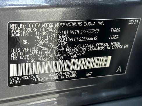 Certified 2021 Toyota RAV4 XLE Premium w/ Carpet Mat Package (TMS) image 27