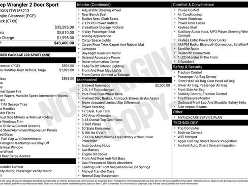 New 2026 Jeep Wrangler Sport AWD/4WD image 5