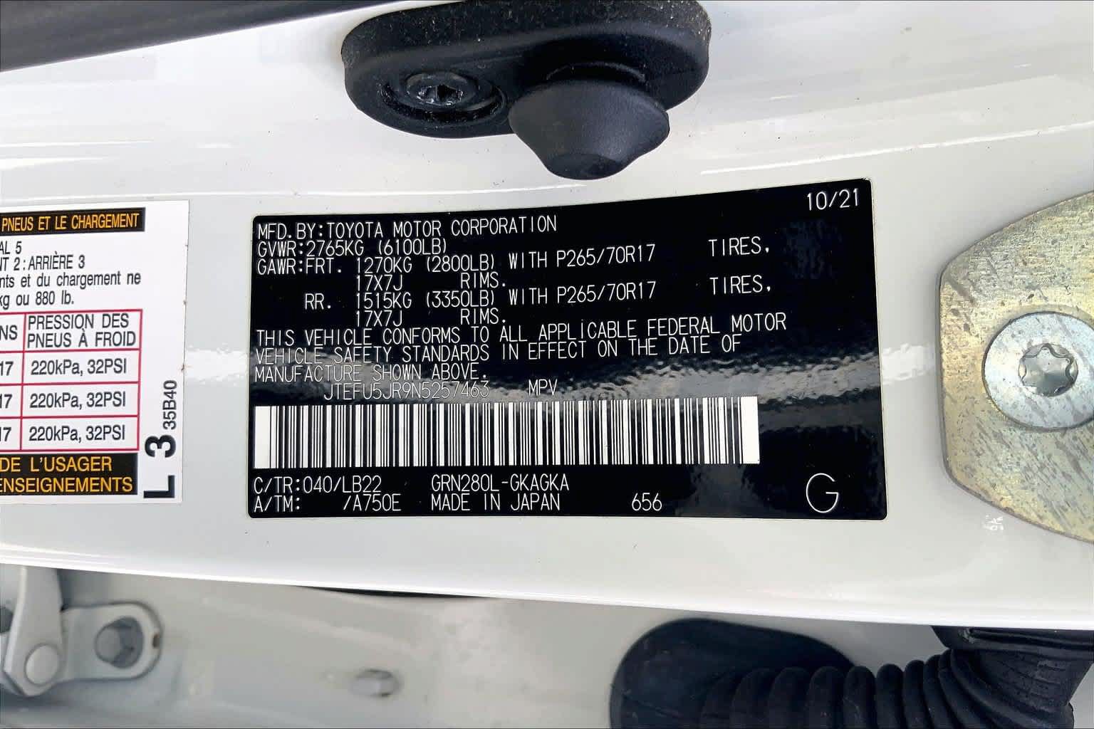 Used 2022 Toyota 4Runner SR5 Premium RWD image 20