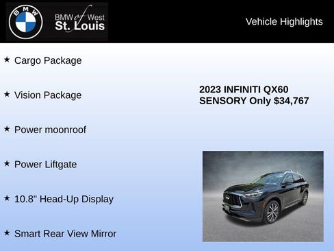 Used 2023 INFINITI QX60 Sensory w/ Vision Package AWD/4WD image 9