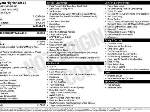 Used 2016 Toyota Highlander LE w/ Preferred Accessory Package FWD image 4