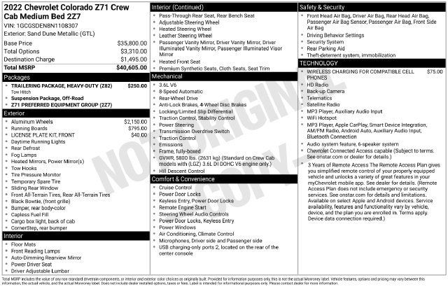 Used 2022 Chevrolet Colorado Z71 RWD image 42