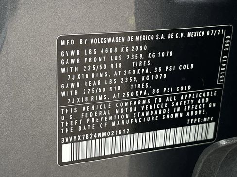 Used 2022 Volkswagen Taos SE w/ IQ.Drive SE Package image 31