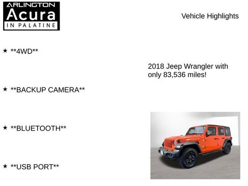 Used 2018 Jeep Wrangler Unlimited Sport AWD/4WD image 8