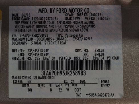 Used 2018 Ford Fusion SE w/ Fusion SE Technology Package FWD image 33
