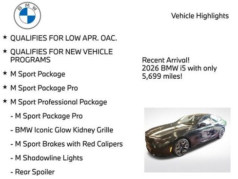 Used 2026 BMW i5 eDrive40 w/ M Sport Package AWD/4WD image 4