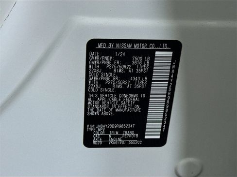 Certified 2024 Nissan Armada Platinum w/ Captain's Chairs Package image 39