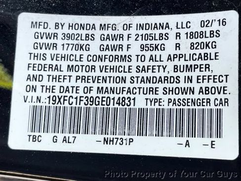 Used 2016 Honda Civic EX-T image 30