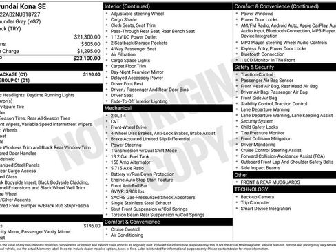 Used 2022 Hyundai Kona SE w/ Cargo Package image 34