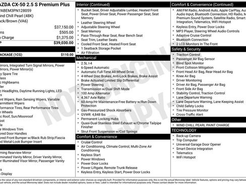 Used 2023 MAZDA CX-50 AWD 2.5 S w/ Cargo Package image 40