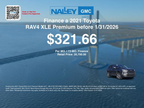 Used 2021 Toyota RAV4 XLE Premium image 3