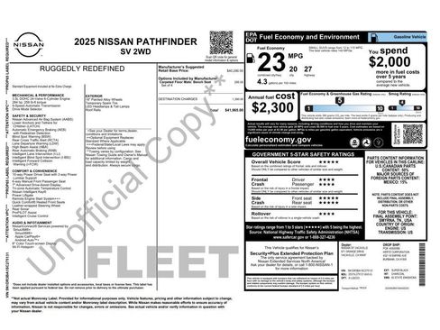 Used 2025 Nissan Pathfinder SV FWD image 2
