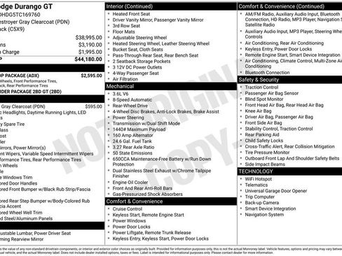 New 2026 Dodge Durango GT w/ Blacktop Package image 15
