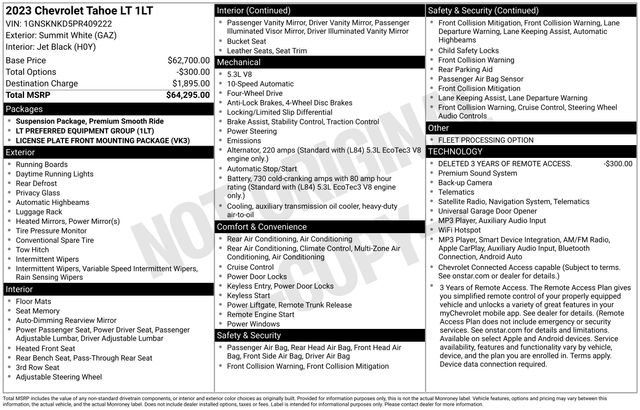 Certified 2023 Chevrolet Tahoe LT AWD/4WD image 53