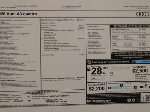 New 2026 Audi A3 2.0T Premium image 32