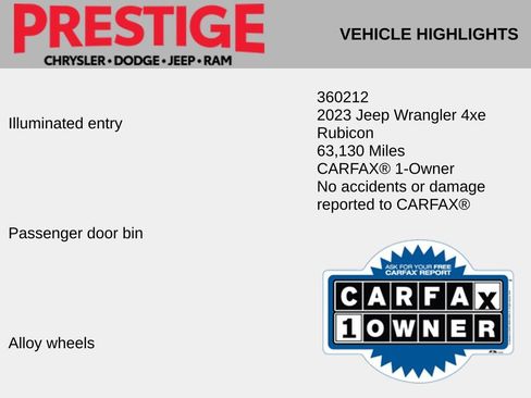 Used 2023 Jeep Wrangler Unlimited Rubicon 4xe AWD/4WD image 4