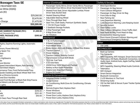 Certified 2026 Volkswagen Taos SE w/ Panoramic Sunroof Package FWD image 28
