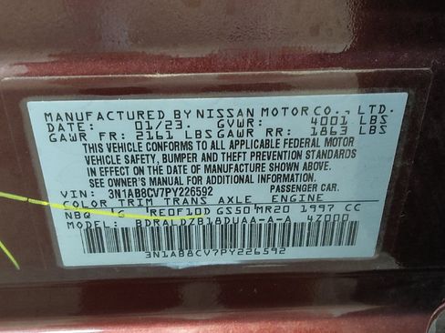 Used 2023 Nissan Sentra SV w/ All-Weather Package FWD image 33