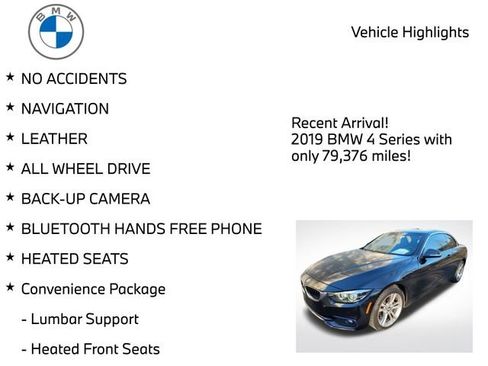 Used 2019 BMW 430i xDrive Convertible w/ Convenience Package image 4