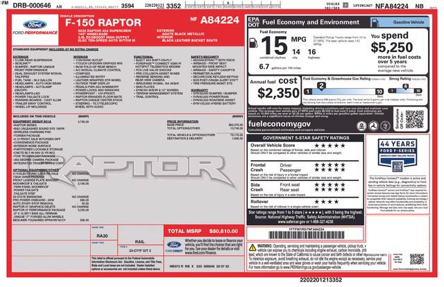 Used 2022 Ford F150 Raptor w/ Raptor 37 Performance Package AWD/4WD image 26