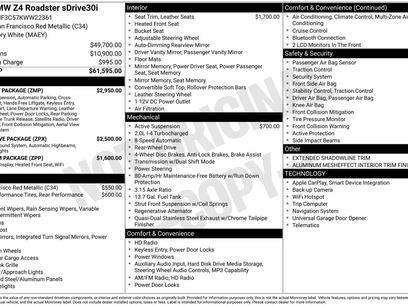 Used 2019 BMW Z4 sDrive30i w/ M Sport Package