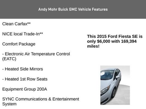 Used 2015 Ford Fiesta SE w/ Comfort Package FWD image 4