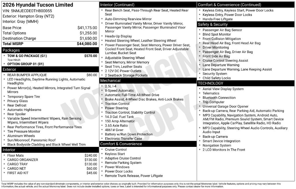 New 2026 Hyundai Tucson Limited AWD/4WD image 4