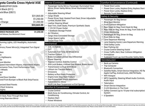 Used 2023 Toyota Corolla Cross AWD Hybrid w/ Convenience Package image 6