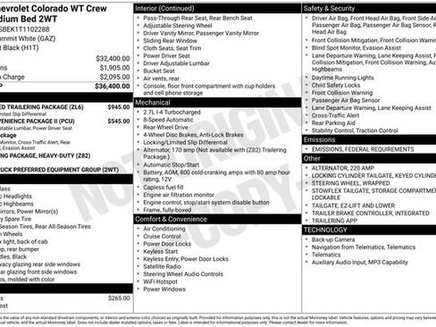 New 2026 Chevrolet Colorado W/T w/ Advanced Trailering Package image 2