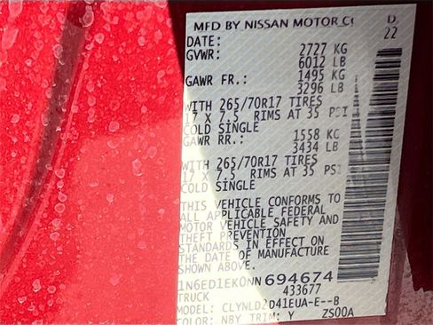 Used 2022 Nissan Frontier PRO-4X w/ Pro-4X Premium Package image 33