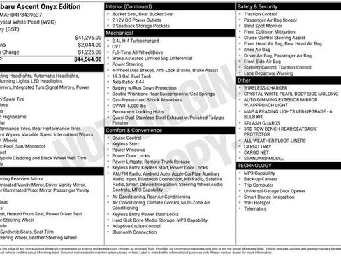 Certified 2023 Subaru Ascent Onyx Edition AWD/4WD image 37