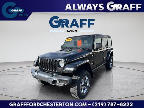 Used 2018 Jeep Wrangler Unlimited Sahara w/ Uconnect 4C Nav & Sound Group AWD/4WD image 1
