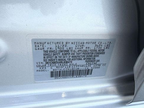 Certified 2024 Nissan Versa S w/ Trunk Package FWD image 21
