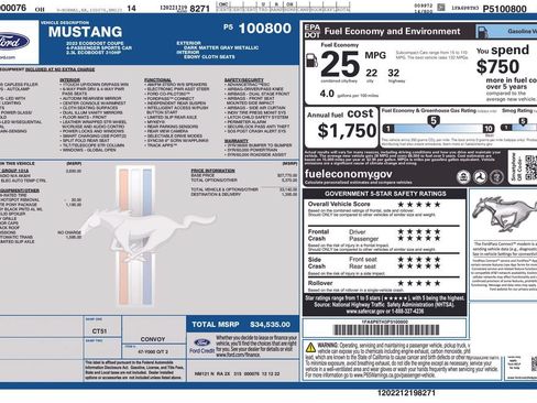 Used 2023 Ford Mustang Coupe w/ Equipment Group 101A RWD image 2