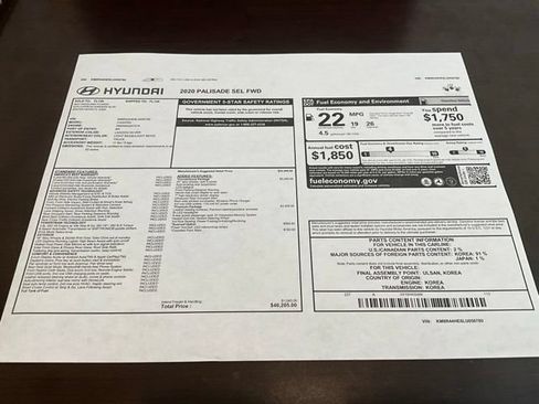 Used 2020 Hyundai Palisade SEL w/ Premium Package FWD image 35