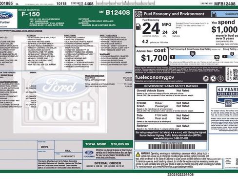 Used 2021 Ford F150 Limited AWD/4WD image 2